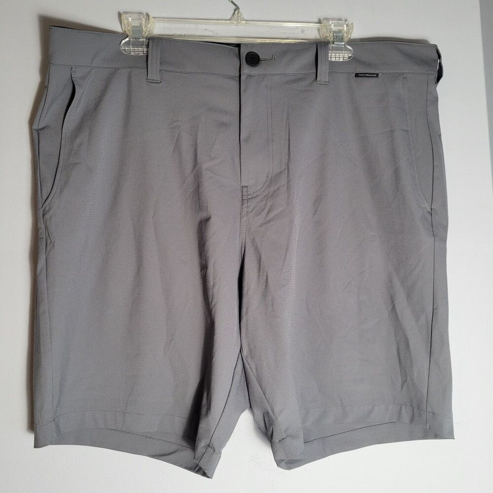 TravisMathew Golf Shorts Men Gray Stretch Performance Size 38